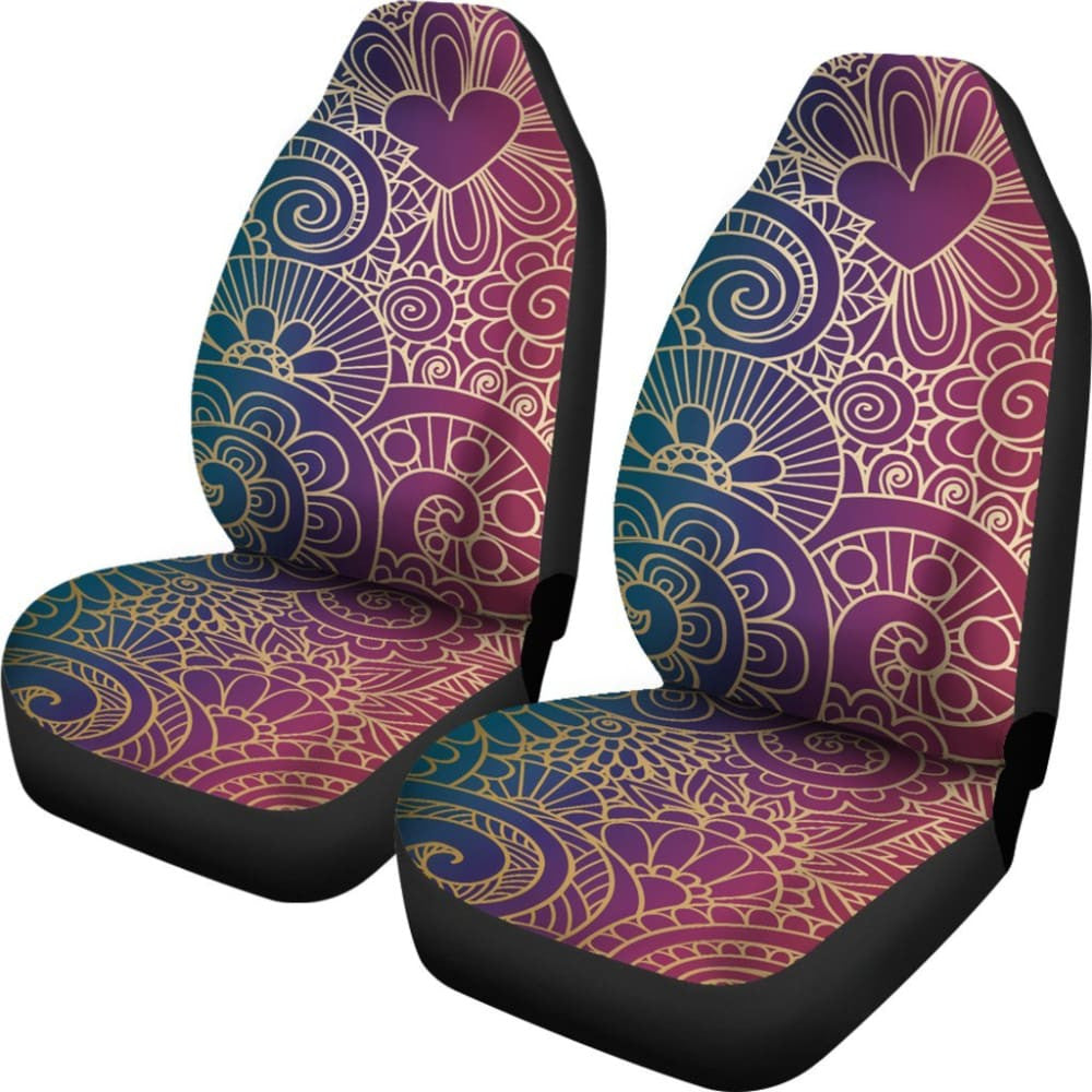 Stencil Mandala Car Seat Covers