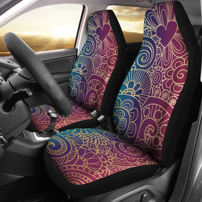 Stencil Mandala Car Seat Covers