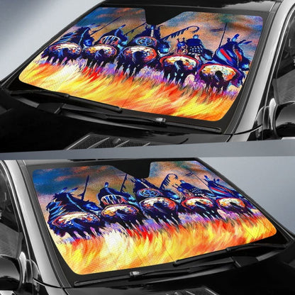 Warriors Native American Auto Sun Shades
