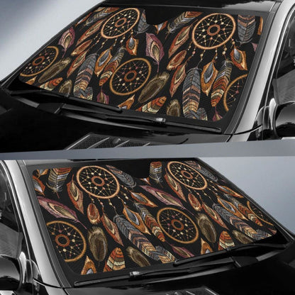 Dreamcatcher Feather Native American Auto Sun Shades