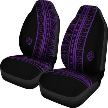 Guam Seal Purple Tribal Car Seat Covers