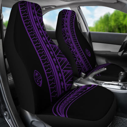 Guam Seal Purple Tribal Car Seat Covers