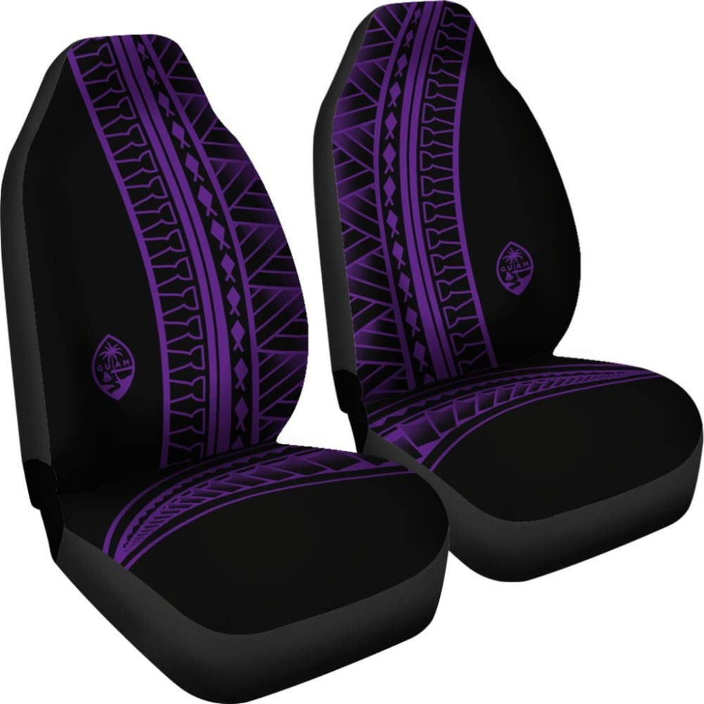 Guam Seal Purple Tribal Car Seat Covers