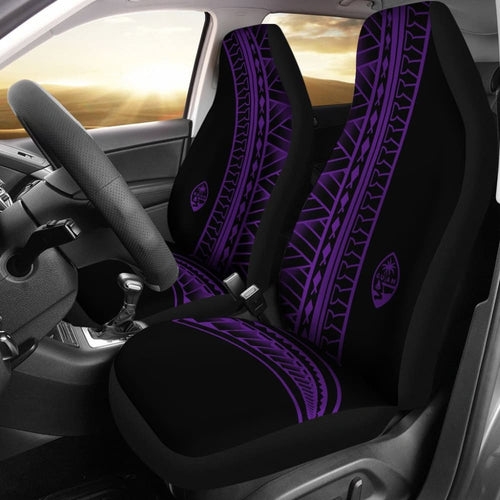 Guam Seal Purple Tribal Car Seat Covers