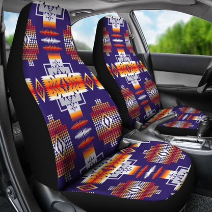 Purple Pattern Native American Car Seat Covers
