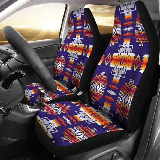 Purple Pattern Native American Car Seat Covers