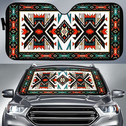 Tribal Colorful Pattern Native American PrideD Auto Sun Shades