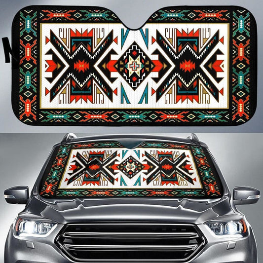 Tribal Colorful Pattern Native American PrideD Auto Sun Shades