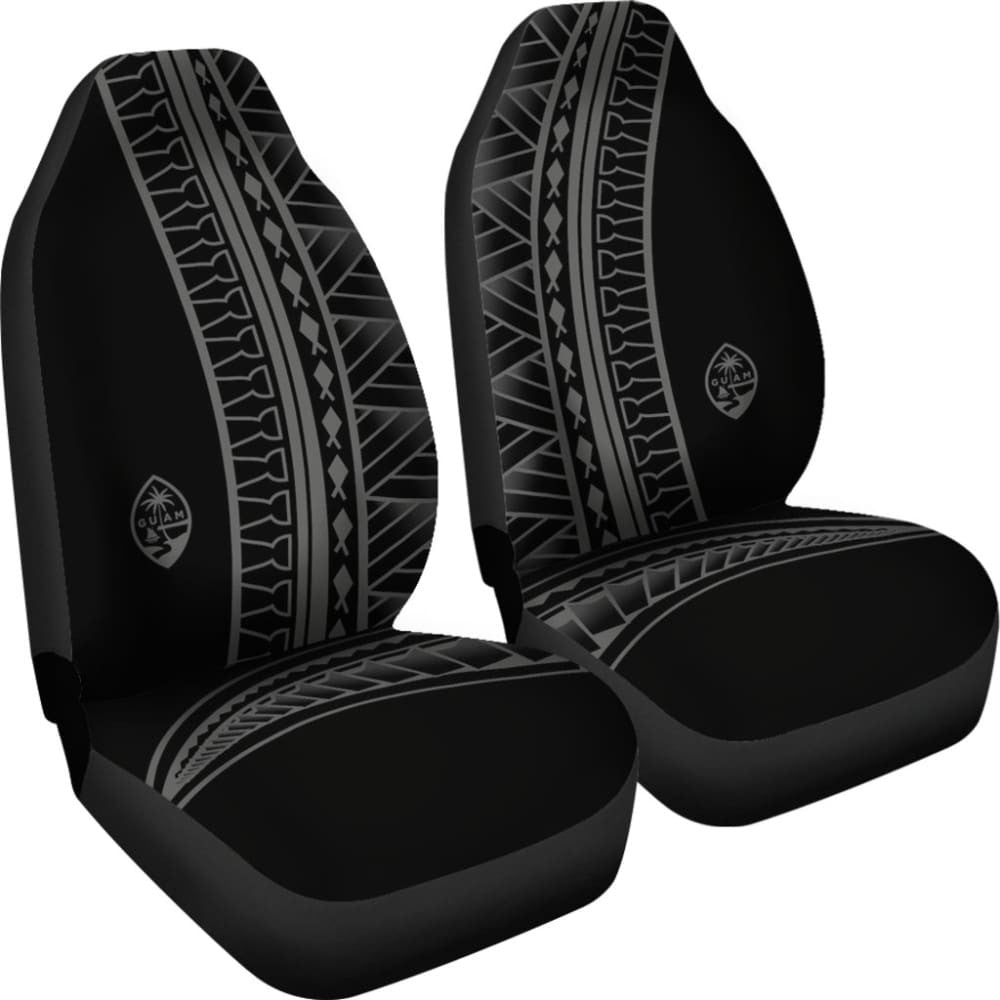 Guam Seal Gray Tribal Car Seat Covers
