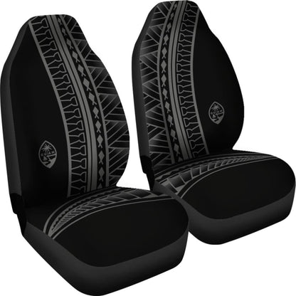 Guam Seal Gray Tribal Car Seat Covers