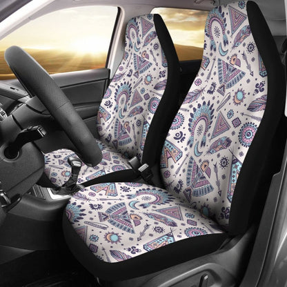 Retro Seamless Native Car Seat Cover