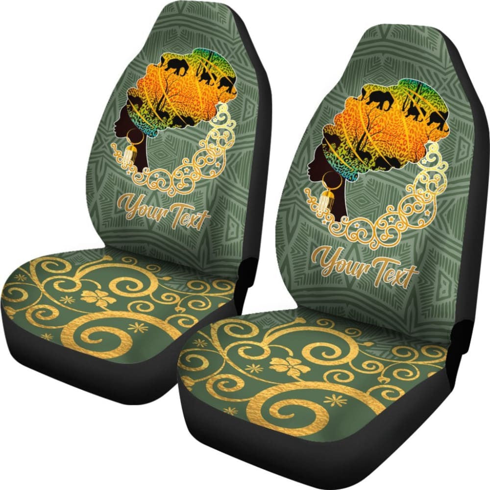 African Car Seat Covers - Beautiful Woman In Traditional Turban