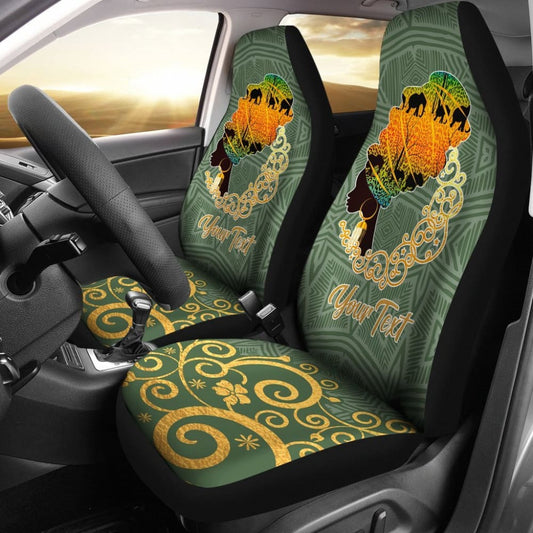 African Car Seat Covers - Beautiful Woman In Traditional Turban
