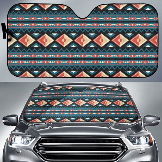 Diamond Pattern Native American Auto Sun Shades