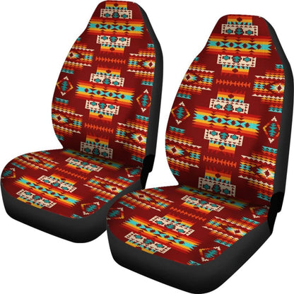 Red Pattern Native Car Seat Covers