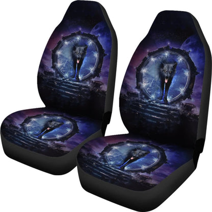 Black Wolf Galaxy Native Car Seat Covers