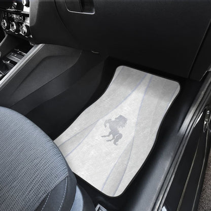 Shine Silver Horse Mustang Metallic Style Printed Amazing Gift Ideas Car Floor Mats