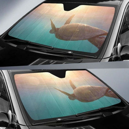 Turtle Reptile Underwater Sea Sun LightK Car Sun Shade