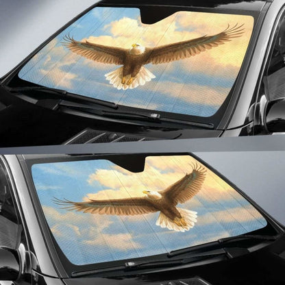 Car Sun Shade With Eagle Print