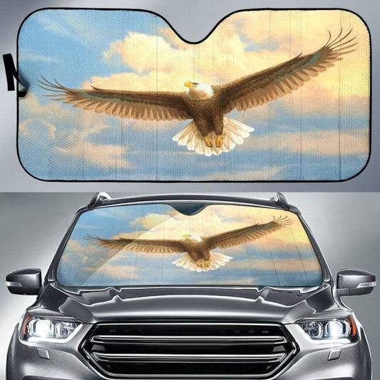 Car Sun Shade With Eagle Print