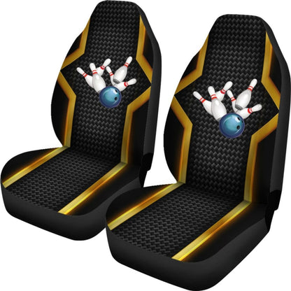 Print Bowling Metallic Style Printed Car Seat Covers
