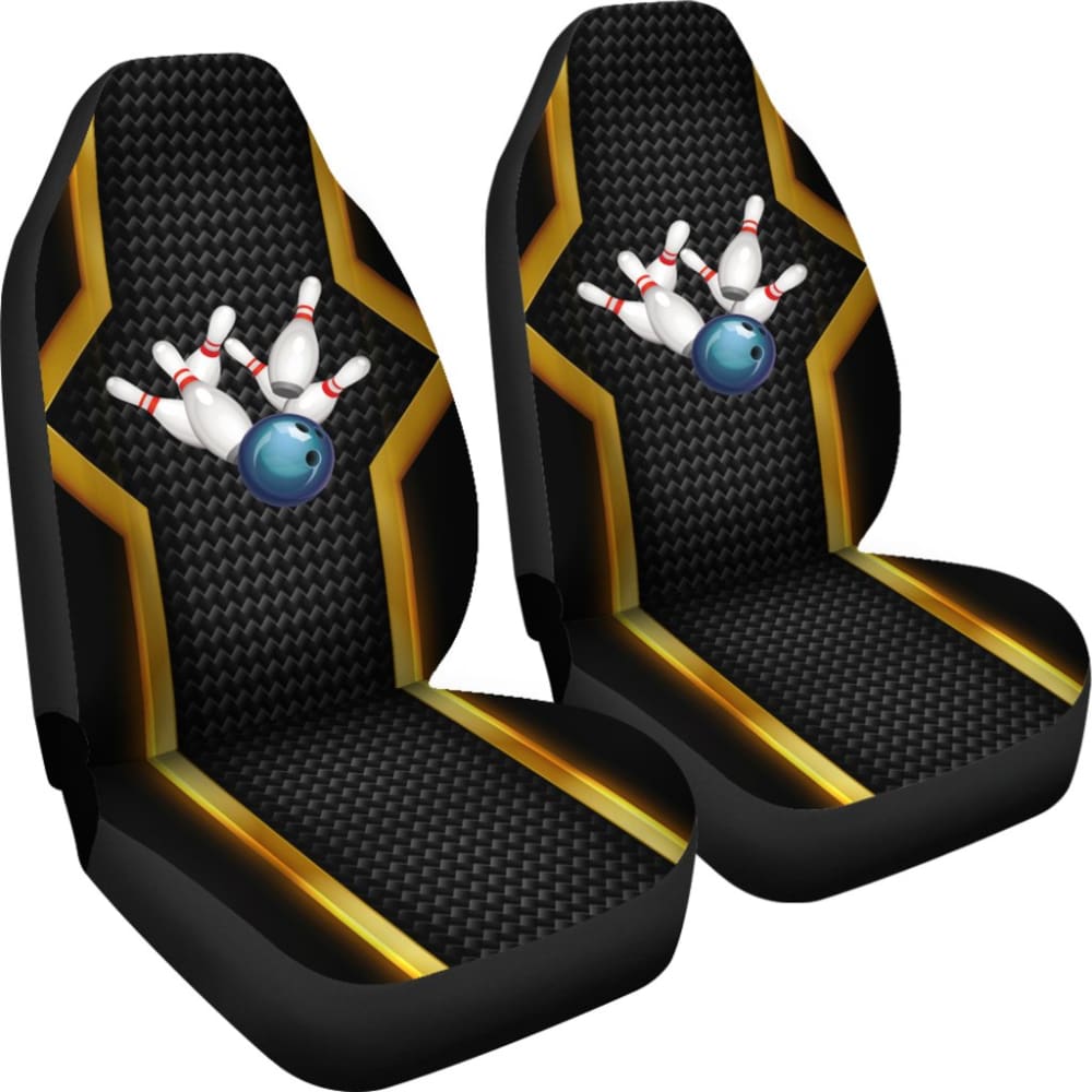 Print Bowling Metallic Style Printed Car Seat Covers