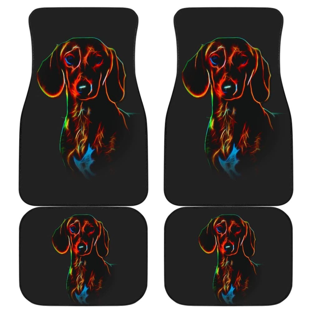 Colorful Dachshund Car Mat (Front & Back)