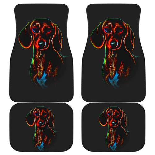 Colorful Dachshund Car Mat (Front & Back)