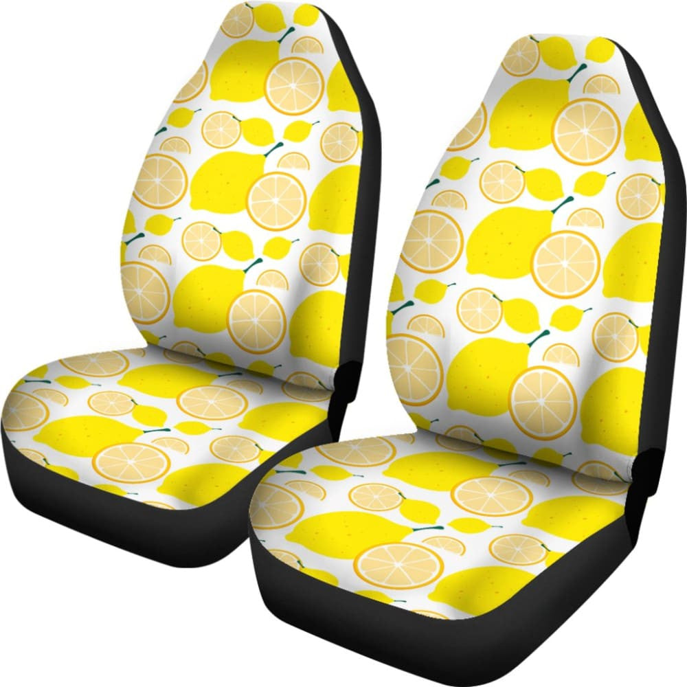 Lemon Pattern Print Car Seat Covers