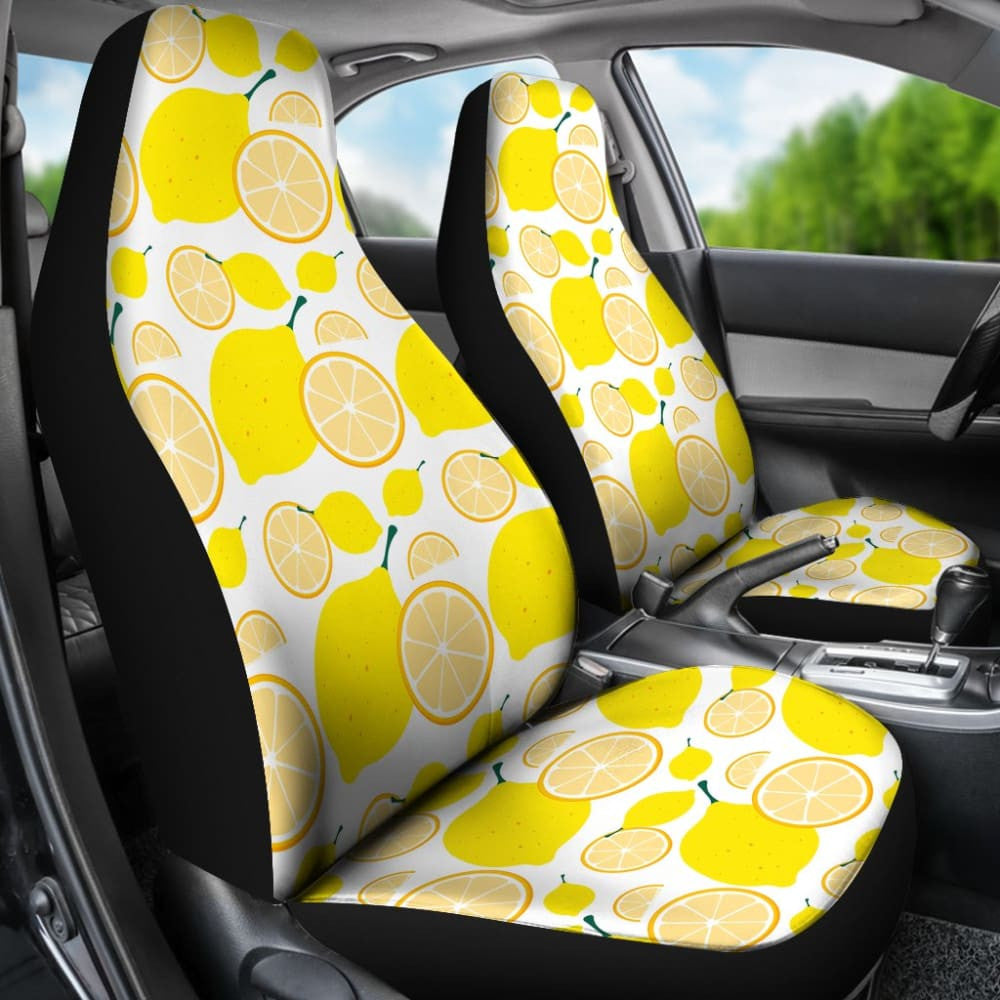 Lemon Pattern Print Car Seat Covers