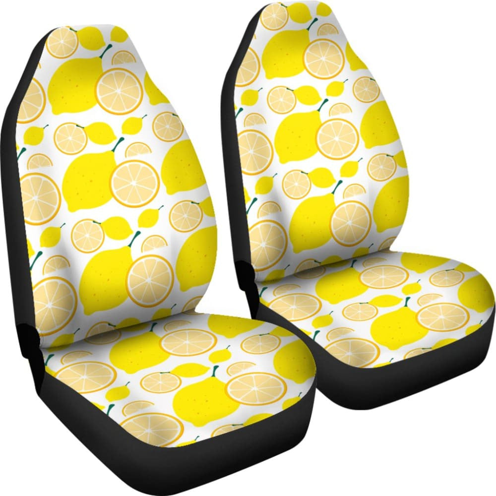 Lemon Pattern Print Car Seat Covers