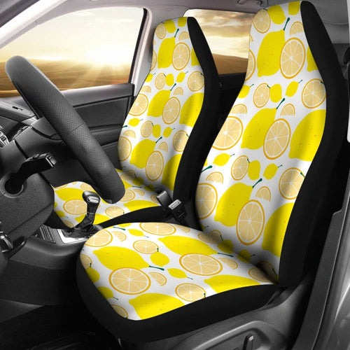Lemon Pattern Print Car Seat Covers