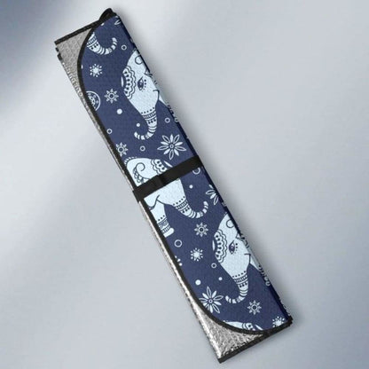 Elephant Tribal Design Pattern Car Auto Sun Shades