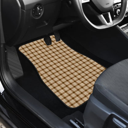Brown Checked Buffalo Plaid Amazing Car Floor Mats