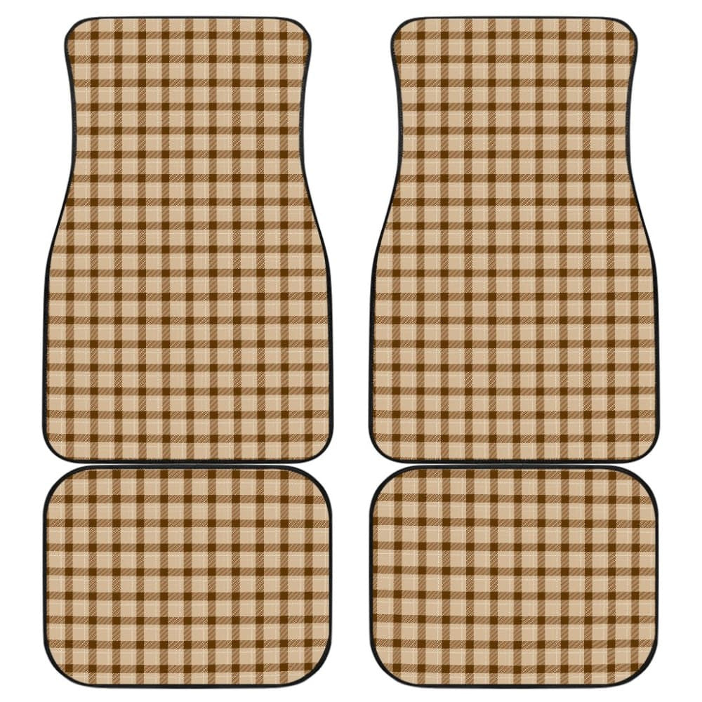 Brown Checked Buffalo Plaid Amazing Car Floor Mats