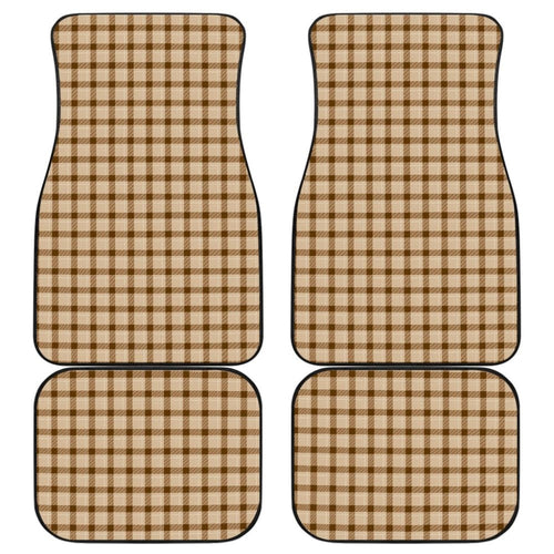 Brown Checked Buffalo Plaid Amazing Car Floor Mats