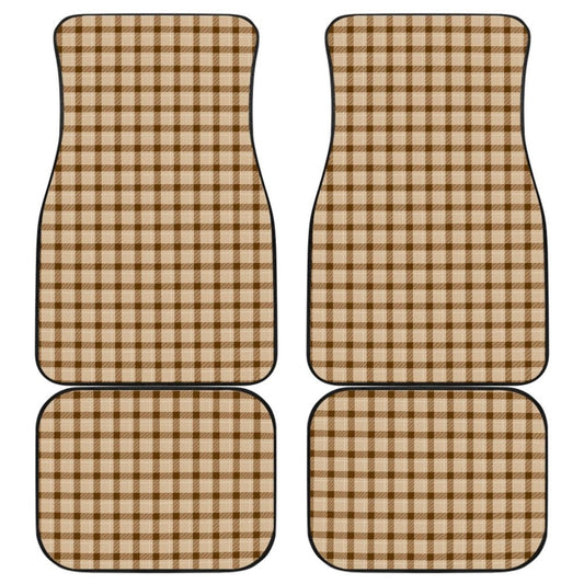 Brown Checked Buffalo Plaid Amazing Car Floor Mats