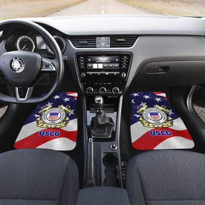U.S. Coast Guard Car Floor Mats Custom American Flag