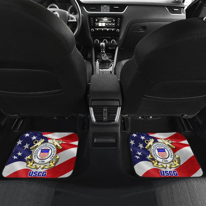 U.S. Coast Guard Car Floor Mats Custom American Flag