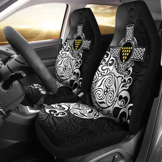 Cornwall Car Seat Covers - Duke Of Cornwall Flag With Celtic Cross
