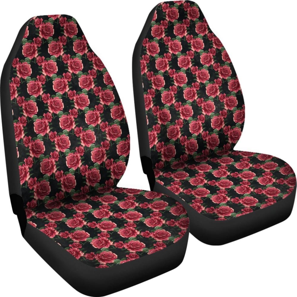 Vintage Rose Car Seat Covers Roses Pink Red And Black
