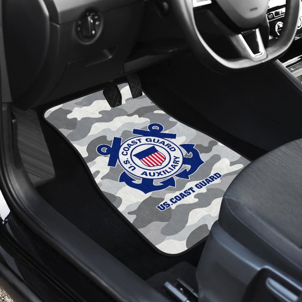 Grey Camouflage US Coast Guard Car Floor Mats