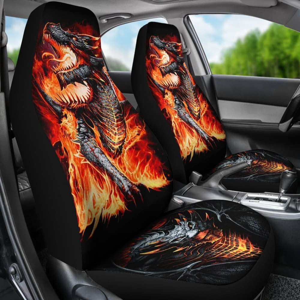 Set Of Pcs Dragon Skull Car Seat Covers