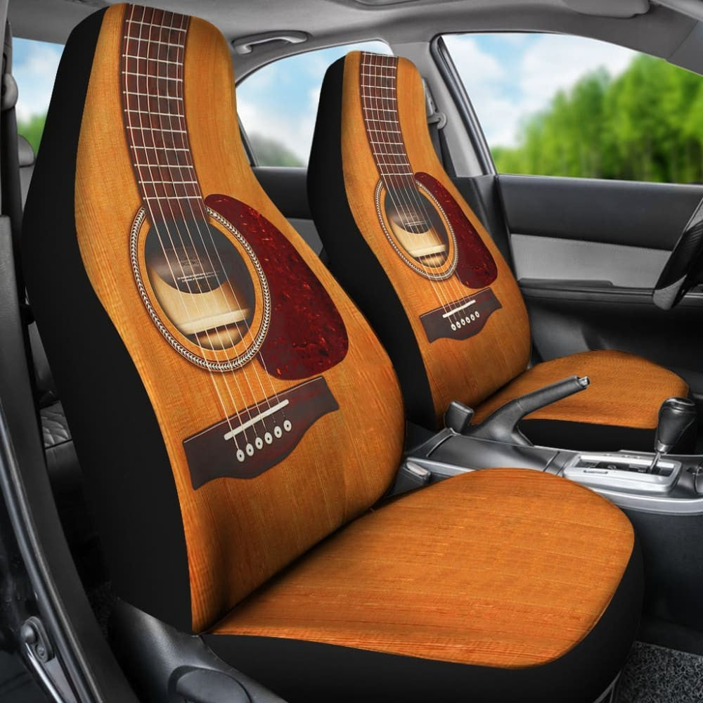 New! Wooden Guitar Car Seat Covers