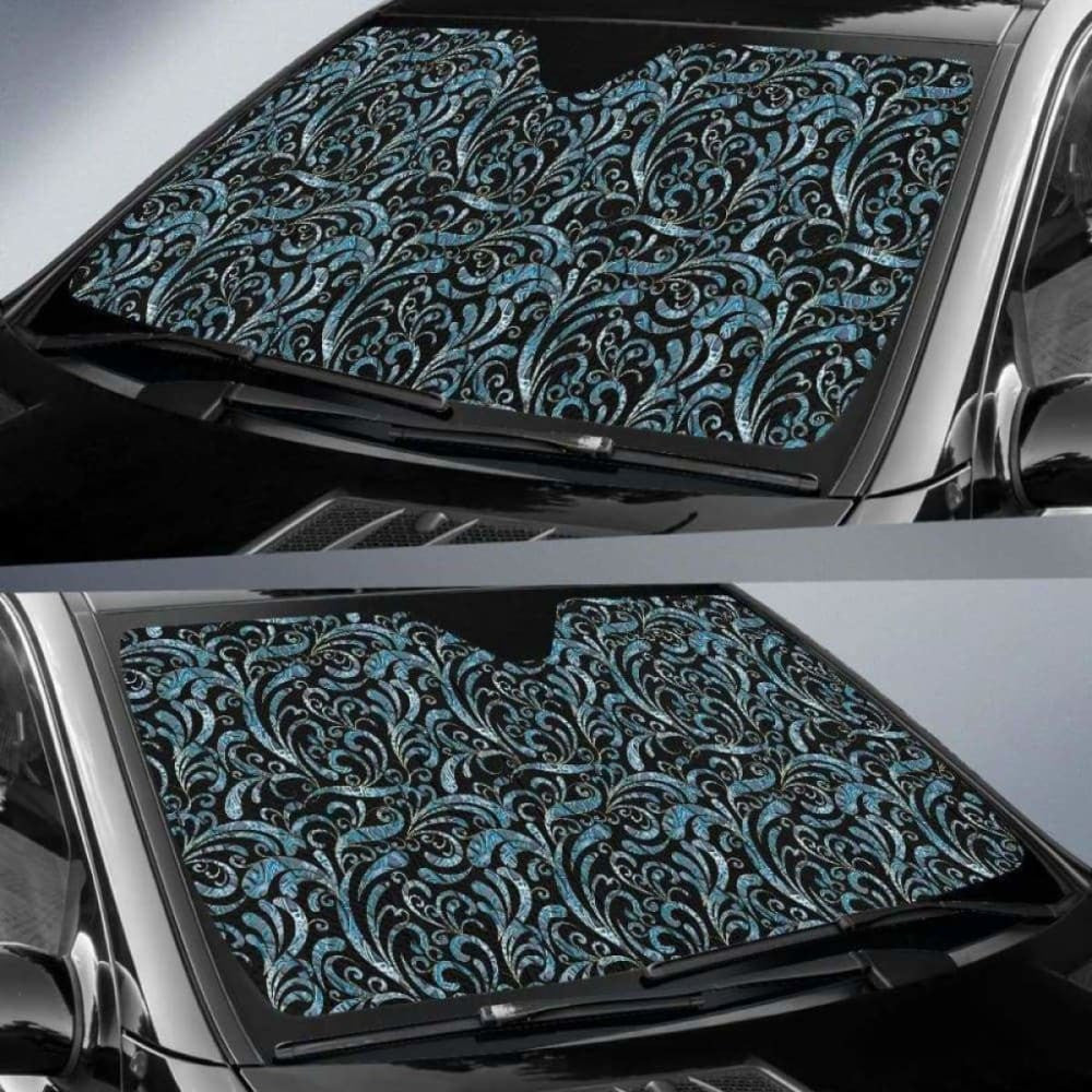 Paisley Blue Auto Sun Shades