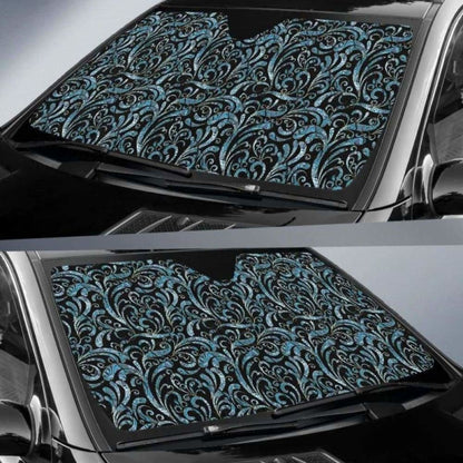 Paisley Blue Auto Sun Shades