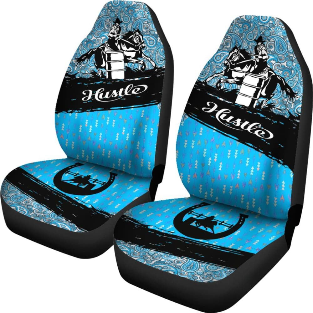 Barrel Racer Blue Horse Lover Car Seat Covers