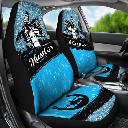 Barrel Racer Blue Horse Lover Car Seat Covers