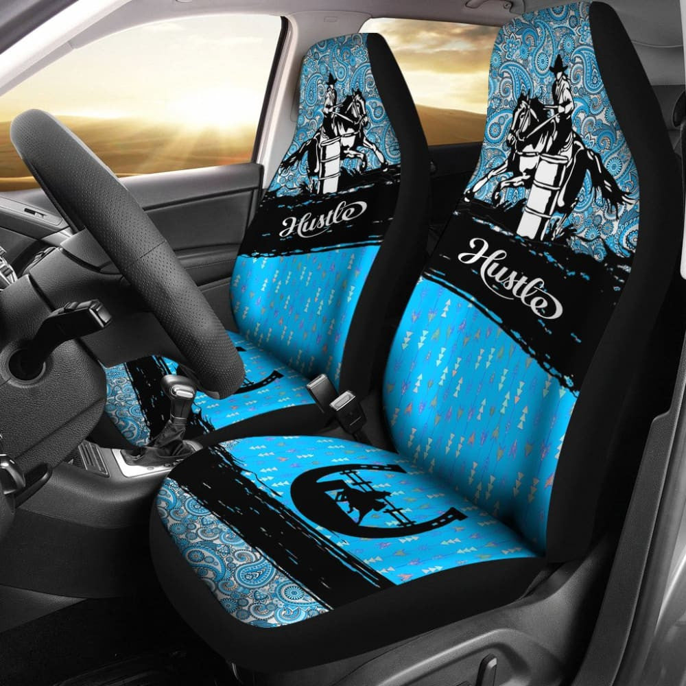 Barrel Racer Blue Horse Lover Car Seat Covers