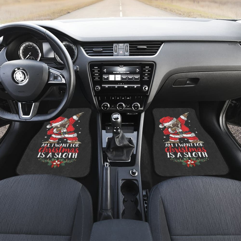 All I Want For Christmas Is A Sloth Car Floor Mats